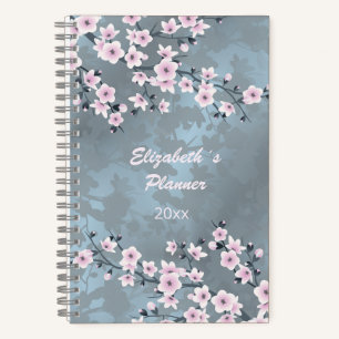 Carnet Dusky Rose Grayish Blue Cherry Nom de la fleur Ann