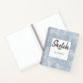 Carnet Dusty Blue Aquarelle Pinceau Strokes Sketchbook (Intérieur)
