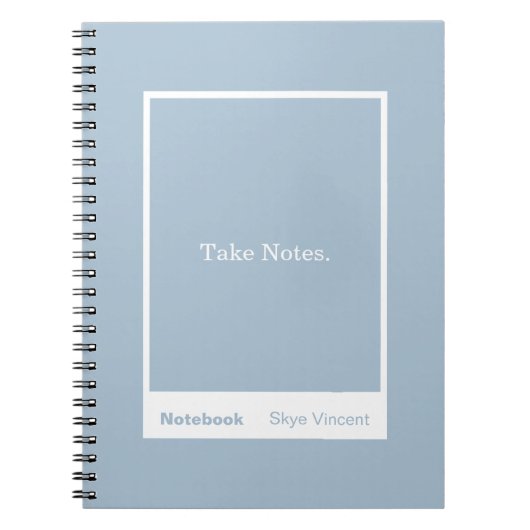 Carnet Dusty Blue Block Quote Classic (Devant)