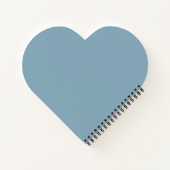 Carnet Dusty Blue Chic Monogramme Nom Coeur en forme de c (Dos)