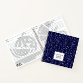 Carnet Dusty Blue Fleur sauvage Nom de famille Recette (Intérieur)