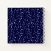 Carnet Dusty Blue Fleur sauvage Nom de famille Recette (Dos)