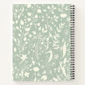 Carnet Dusty Blue Floral personnalisable (Dos)