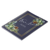 Carnet Dusty Blue Mariage Eucalyptus Budget vert (Côté gauche)