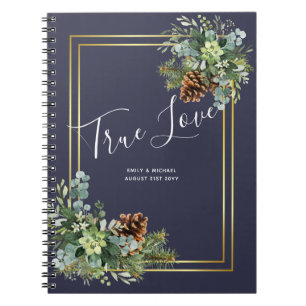 Carnet Dusty Blue Mariage Eucalyptus Budget vert