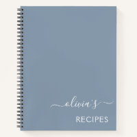 Dusty Blue minimaliste moderne Monogramme élégant