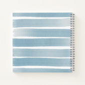 Carnet Dusty Blue Sketchbook Abstrait Stripes Nom personn (Dos)