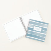 Carnet Dusty Blue Sketchbook Abstrait Stripes Nom personn (Intérieur)
