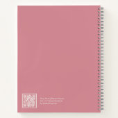 Carnet Dusty Pink Floral Aesthetic Notebook (Dos)