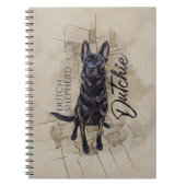 Carnet Dutch Shepherd - Illustration utchie (Devant)