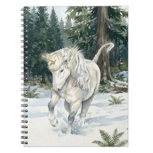 Carnet Dyfra Licorne Islandaise Jouant dans la Forêt Enne