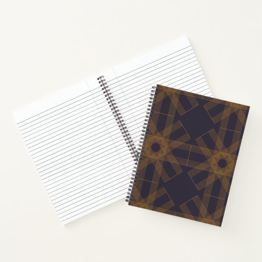 Carnet Dynamique, moderne, cool, art abstrait à motifs li (Intérieur)