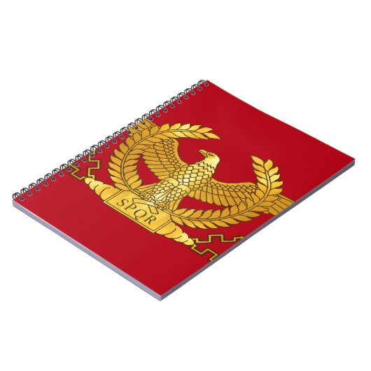 Carnet Eagle d'or romain sur le rouge (Côté gauche)