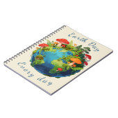 Carnet Earth Day Every Day Nature Planet Design (Côté gauche)
