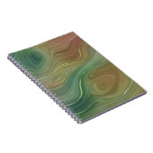 Carnet Earthy Strata | Emerald Green Brown Gold Agate (Côté Droit)