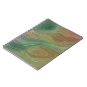 Carnet Earthy Strata | Emerald Green Brown Gold Agate (Côté gauche)