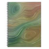 Carnet Earthy Strata | Emerald Green Brown Gold Agate (Devant)