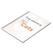 Carnet Easily Distracted by Cats Cute Cat Notebook (Côté gauche)