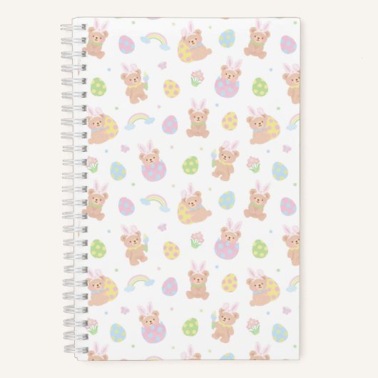 Carnet Easter Bunny Teddy Bear White (Recto)