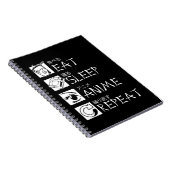 Carnet Eat Sleep Anime Repeat Venin Idea Cosplayer (Côté Droit)