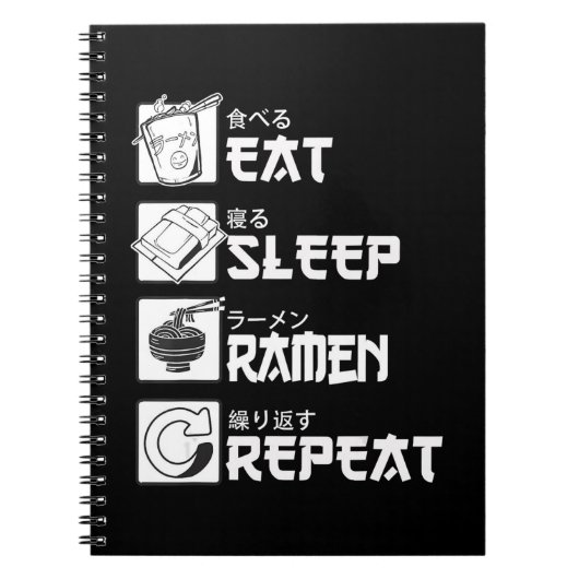 Carnet Eat Sleep Anime Repeat Venin Idea Cosplayer (Devant)