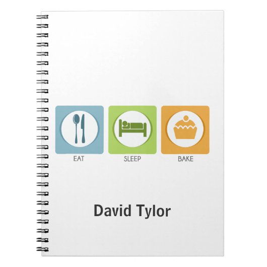 Carnet Eat Sleep Bake ! (Devant)