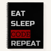 Carnet Eat Sleep CODE Répéter (Devant)