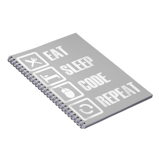 Carnet Eat Sleep Code Répétition Coding Programmer Ingéni (Côté Droit)