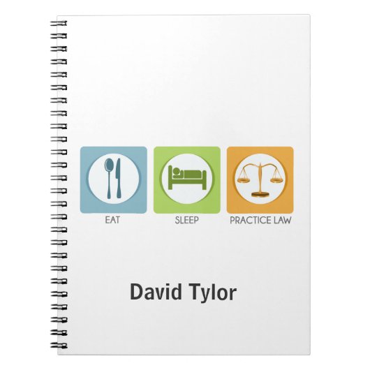 Carnet Eat sleep, practice law (Devant)