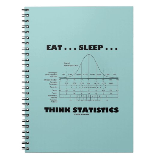 Carnet Eat Sleep ... Think Statistics (Devant)