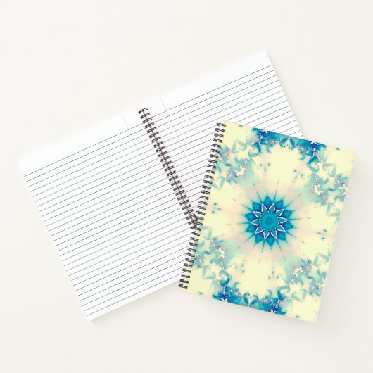 Carnet Eau congelée Flocon d'hiver bleu gelé (Intérieur)