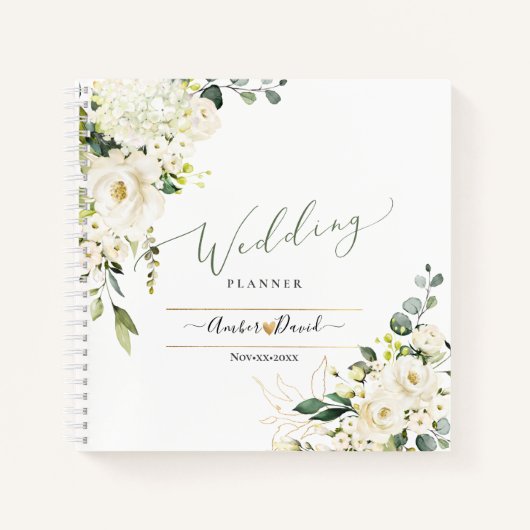CARNET EAU COULEUR CRÈME ALABASTER ROSE WEDDING PLANNER (Devant)