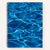Carnet Eau de la piscine bleu foncé (Devant)