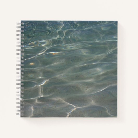 Carnet Eau des Caraïbes Bleu Abstrait Nature (Devant)