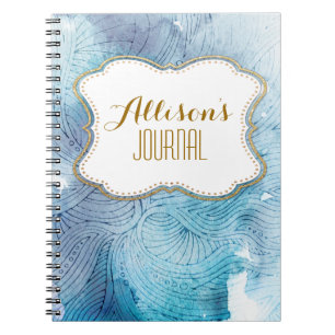 Carnet Eau-fleur bleu violet
