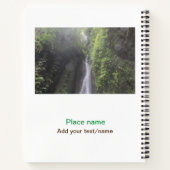 Carnet eau océan plage photo ajouter nom texte place été (Dos)