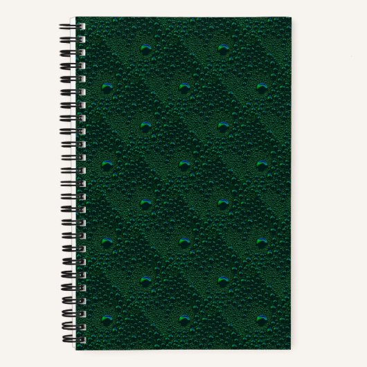 Carnet Eau sur métal vert (Recto)
