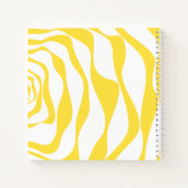 Carnet Ebb et flux 4 en citron jaune et blanc (Dos)