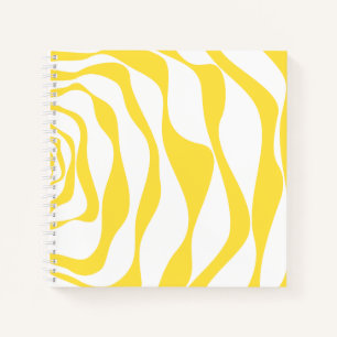 Carnet Ebb et flux 4 en citron jaune et blanc