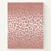 Carnet éblouissant brillant de léopard rose (Dos)
