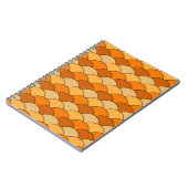 Carnet Écailés de dragon, éventails, vagues, Seigaiha, or (Côté gauche)