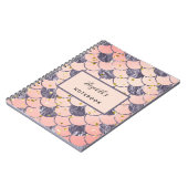 Carnet écailles de sirène rose pêche violet (Côté gauche)