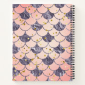 Carnet Écailles de sirène rose pêche violet (Dos)