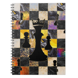 Carnet Échecs Art Abstrait - Textures mixtes
