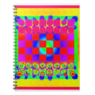 Carnet Échecs et pièces colorés