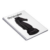 Carnet Échecs noirs vintages (PERSONNALISER) (Côté Droit)
