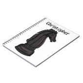 Carnet Échecs noirs vintages (PERSONNALISER) (Côté gauche)