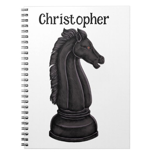 Carnet Échecs noirs vintages (PERSONNALISER) (Devant)