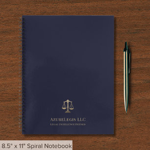 Carnet Échelle de justice juridique professionnelle Gold