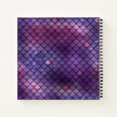 Carnet Échelle de sirène Parties scintillant violet monog (Dos)